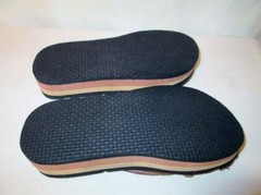 NOS Vintage 80s RAINBOW Flip Flops Two Color Yellow Blush Child Sandals 2 NEW