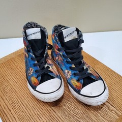Converse Kids Sneakers Size 4 Turquoise Chuck Taylor All Star Superman Hi Top
