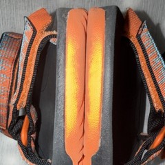 Teva Strappy Sandal Orange Blue Black Unisex Kids US 3 EU 35 Fabric Hook & Loop