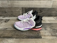 Nike LeBron XVIII 18 Purple White Black Red CW2760 900 Size 6Y/W 7.5