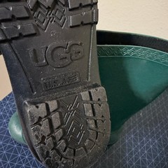 UGG Waterproof Rain Boots Kids Size 1 Green Rubber Pull On Spring Midcalf