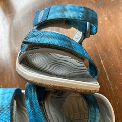 KEEN Elle 8 Blackstrap Sandals Washable Footwear Blue Tie Dye Adjust Hook & Loop