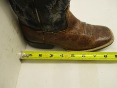 Ariat Brown and Blue Leather Square Toe Western Boots Kids Size 13 Sty 10012794