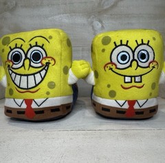 Nickelodeon SpongeBob SquarePants Youth Boys Plush Slippers Graffiti Size 13-1