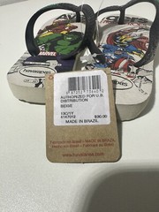 Size 13C/1Y – New HAVAIANAS Marvel Heroes Flip Flop Sandals