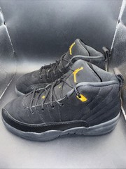 Size 2 (PS) – Jordan 12 Retro Mid Black Taxi, 151186-071, New With Box