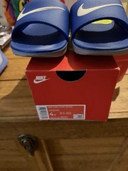 Nike Kawa slides (Blue) Grade school Size 4Y Brand new In box
