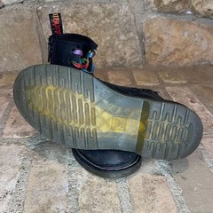 Doc Martins Pascal Rainbow Stitch Combat Boots Kids 3 Womens 5 Grunge Punk Pride