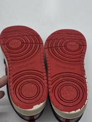Nike Shoes Kids Size 1Y Red Black Hook & Loop Strap All Day Play Damage Sneakers
