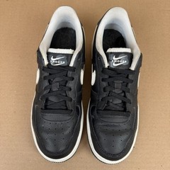 Nike Air Force 1 Low ’07 LV8 Double Swoosh Black White Youth 5.5Y / Women’s 7