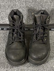 Timberland 12807 Combat Black Leather Unisex Kids Boots Lace Up Non-Slip US 10