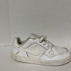 Nike Youth Size 11C Low Top Sneaker Shoes 615152-109 Triple White