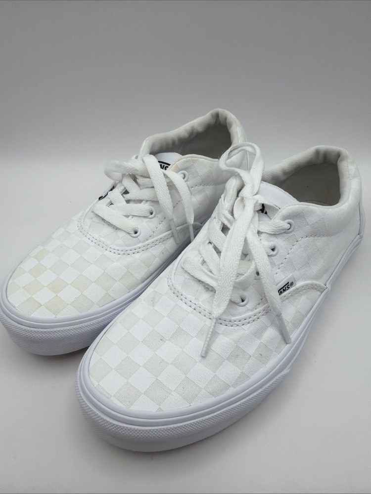Vans Ward Checkerboard White Youth Size 4 Lace Up Sneakers