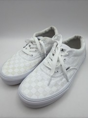 Vans Ward Checkerboard White Youth Size 4 Lace Up Sneakers