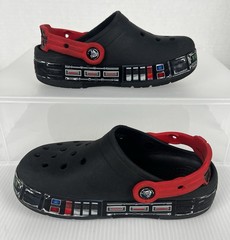 DARTH VADER Kids Crocs Clogs Child Shoe Size 12 Star Wars Theme Costume Wear