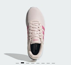 adidas Cloudfoam Pink White Women Mesh Sneaker Comfort Lightweight Lace Up