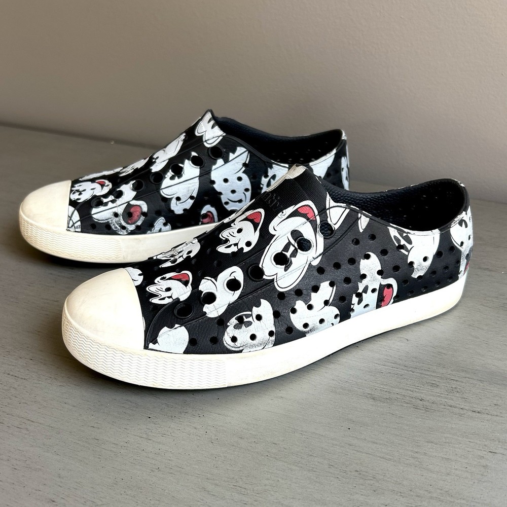 Native x Disney Mickey Mouse Slip On Shoes Size M3/W5 Black Waterproof Unisex