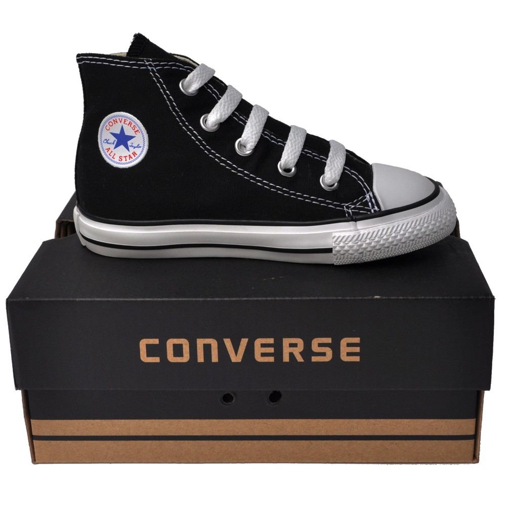 Converse EU 20 UK 4 Chucks Chuck Taylor All Star Kids Black Black Trainers