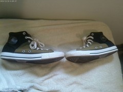 Converse Allstar Chuck Taylor high top sneakers black and army green size 6