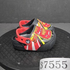 Crocs Clogs Kids Size 6 Red Lightning McQueen Cars Slip-On Shoes 205497