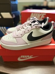 Nike Court Borough 2 Low Size 7Y Photon Dust Off Noir NIB FAST SHIPPING