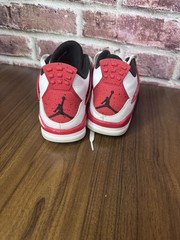 Jordan Air Jordan 4 Leather Mid Top Lace-Up Sneaker White/Red/Black Kids 6Y