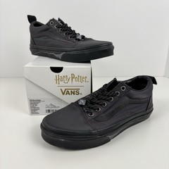 VANS x Harry Potter „Deathly Hallows“ Kids Old Skool Size 3 Black Low Skate Shoe