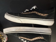 Vans Old Skool Flocked Leopard Shoes Size 5 Excellent Condition