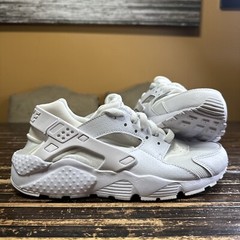 Nike Air Huarache Run GS White Pure Platinum Grey 654275-110 Size 4Y Womens 5.5