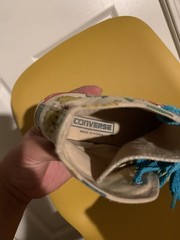 Vintage Converse Chuck Taylor Dinosaur Shoes 2 1/2 Kids Made in Korea 80s 90s