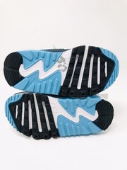 Nike Air Max 90 leather Summit White/Black/Blue 8C Kids Sneakers