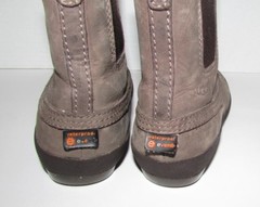 Ugg Kids Waterproof Leather Slushy Espresso Boots, Unisex Size 1