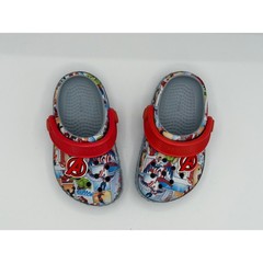 Crocs Marvel Avengers Assemble Clogs Kids Size 6 Grey Red Superhero Hulk Captain