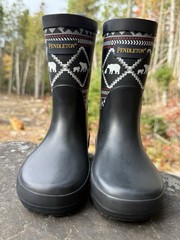 Pendleton Child’s Boots Size 11-12 Lost Trail Mid Boot Black w/Bears New In Box