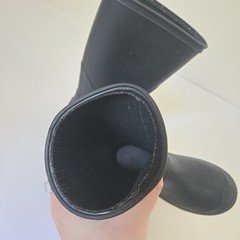 Black Rubber Rain Boots Toddler 7-8 Unisex Puddle Jump Black