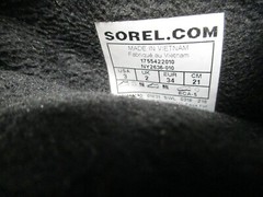 Sorel Black Leather Suede Lace Ankle Snow Boots Youth Size 3 Style NY2636-010