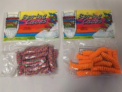 2 Packages Vintage Curly Spring Laces for Sneakers 1980’s 12 Laces Per Package