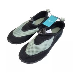 West Loop Kids Aqua Water Shoes Anti-Slip Green Black Summer Beach Pool Size 2-3