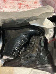 Lelli Kelly Kids‘ Glitter Combat Boots with Side Zipper Closure