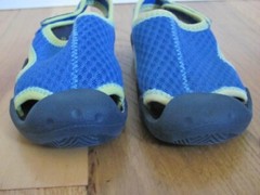 Crocs Blue Neoprene Slip On Hook & Loop Sandals Unisex Boys Girls 11