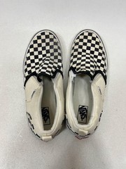 Vans Classic Slip-On Checkerboard Black White Shoes Youth Size 7 Skate Casual VG
