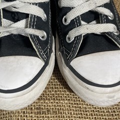 Converse All Stars Canvas Classic Black Lo Top Youth Kids Size 12