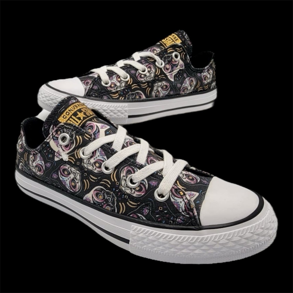 Converse All☆Star Sugar Skull Cats/kittens Youth Size 13 M USA