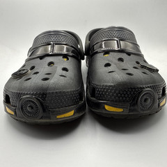 Batman Crocs Child 13 Clogs Black Superhero DC Comics Charms Limited Shoes EUC