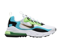 Size 6.5y (GS) – Nike Air Max 270 React SE Low Oracle Aqua Sneakers Shoes