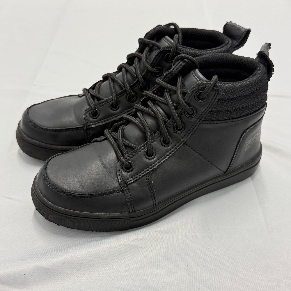 Skechers Skech-Tex Waterproof Kids Boots Black Sneakers 91962L Size 1