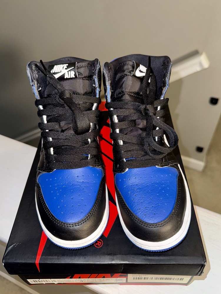 Jordan Air Jordan 1 Retro High OG GS Black/White/Game Royal 4Y 575441-041