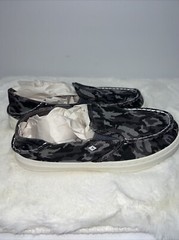 Sperry SALTIE Washable Moccasin, Grey CAMO, 3 US Unisex Big Kid