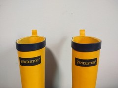 Pendleton Mid Boot Rain Boots Outdoor Yellow Unisex Kids Size 3