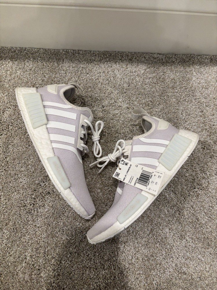 Adidas NMD R1 Refined J Primeblue Cloud White Grade School Size 7 *TRIED ON